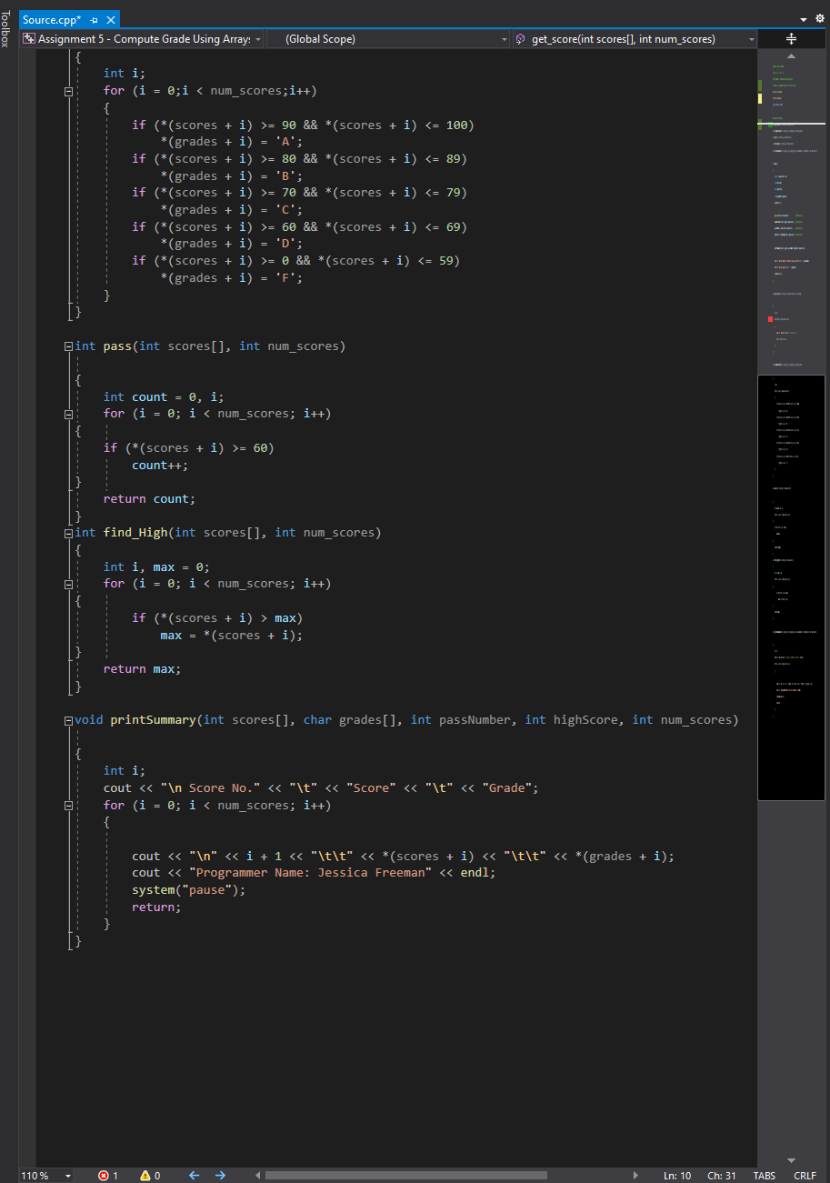 Solved I am trying to run a grade calculator using C++ using | Chegg.com