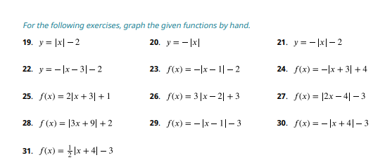 Solved For The Following Exercises, Graph The Given | Chegg.com