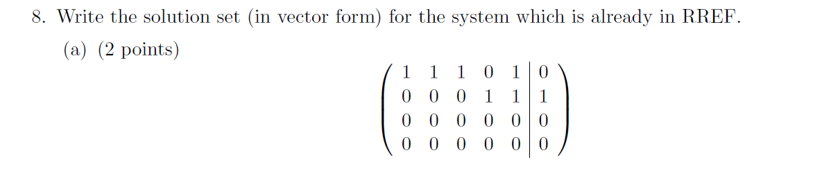 Solved 4. (a) (4 points) Solve the following system of | Chegg.com