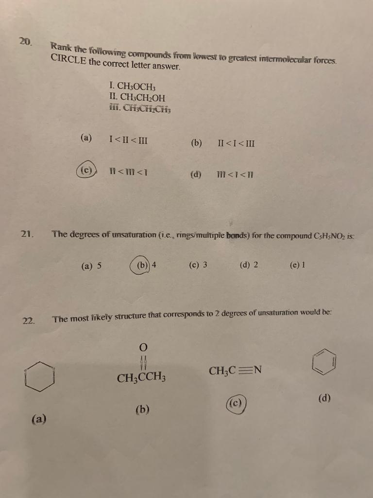 Solved 20. Rank The Following Compounds From West To | Chegg.com