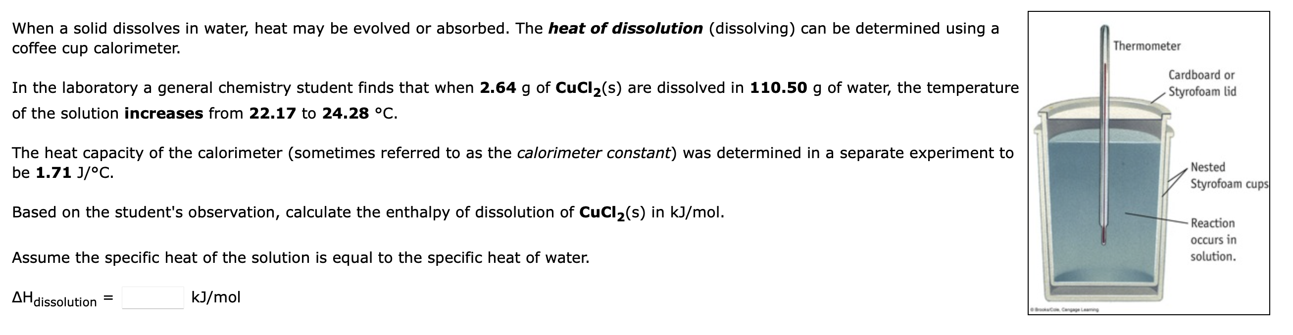 Solved When a solid dissolves in water, heat may be evolved | Chegg.com