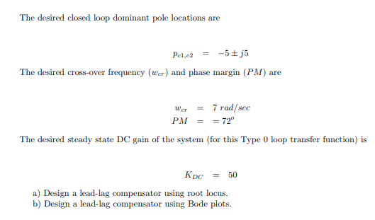 Solved Problem 8: Consider the closed loop control system | Chegg.com