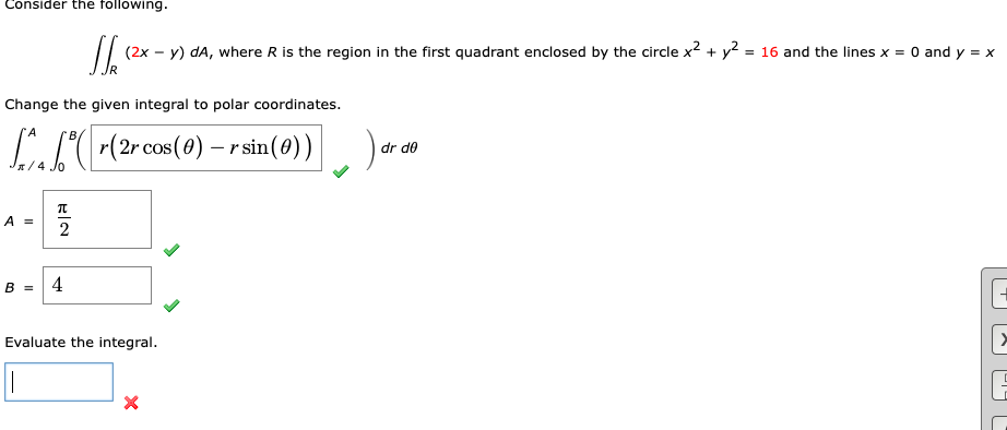 Solved Consider The Following ∬r 2x−y Da Where R Is The