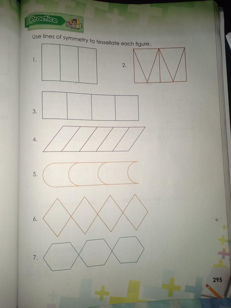 Solved Practice Use lines of symmetry to tessellate each