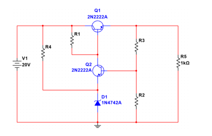 Basic Feedback Regulator with BJT please show step by | Chegg.com