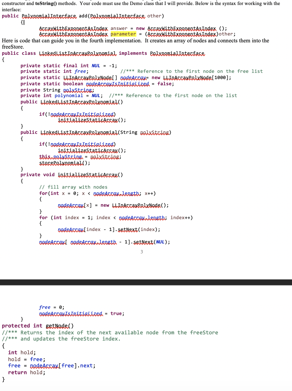 Polynomial Addition and Subtraction IMPLEMENT USING | Chegg.com