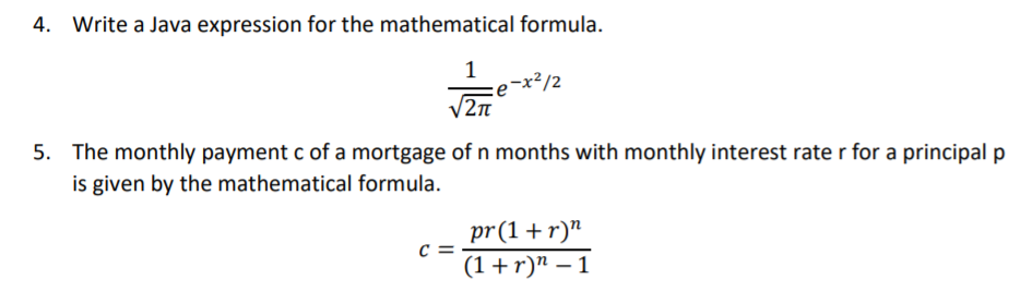 Solved Can someone show the java expressions I would use to | Chegg.com