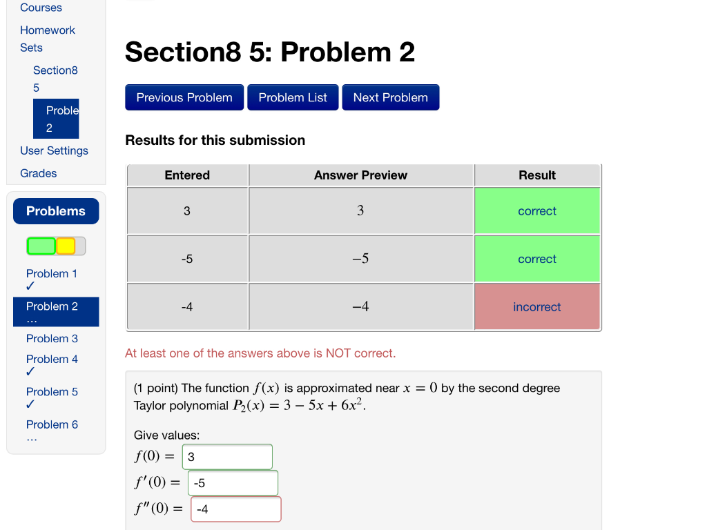 Solved Courses Homework Sets Sections 5: Problem 2 Sections | Chegg.com