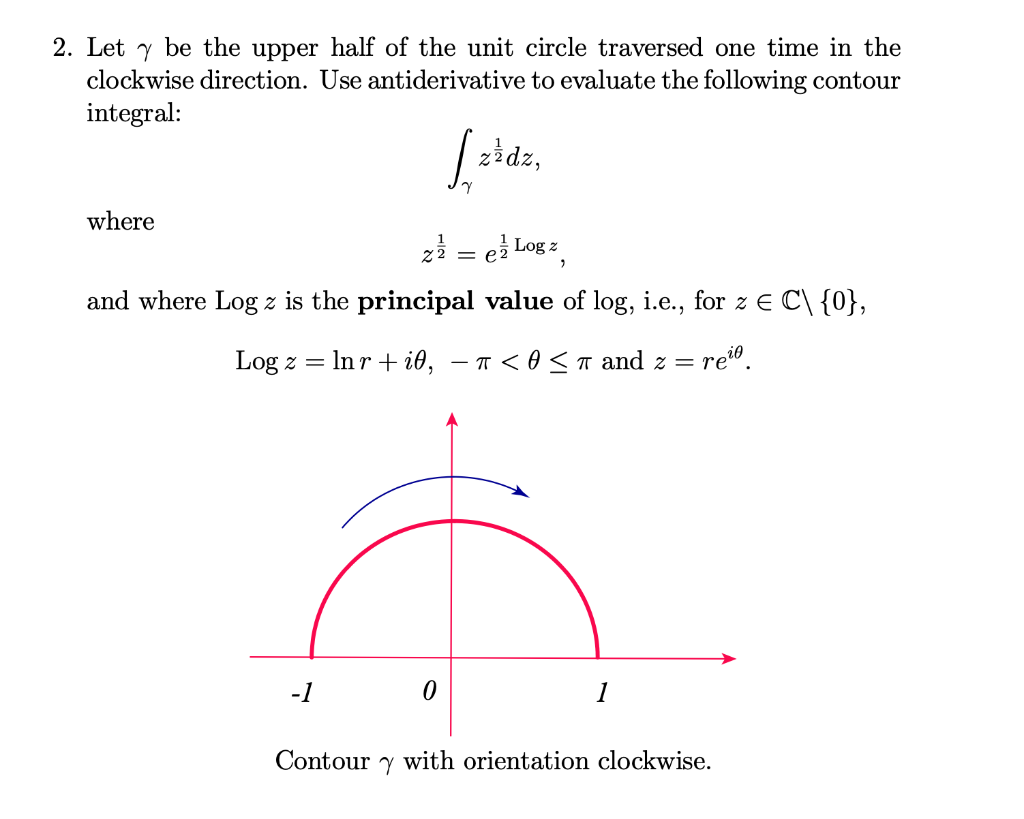 Solved 2. Let y be the upper half of the unit circle | Chegg.com