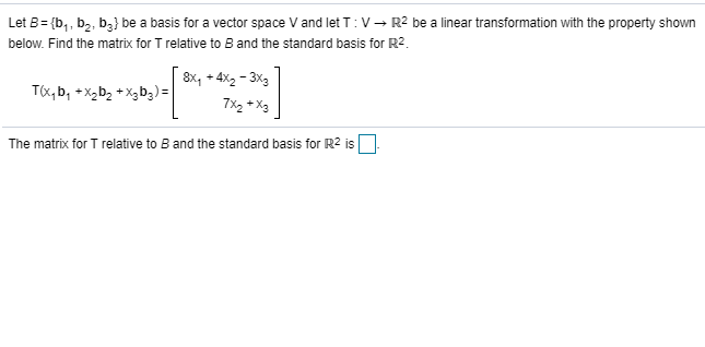 Solved Let B B B Bg Be A Basis For A Vector Space V Chegg Com