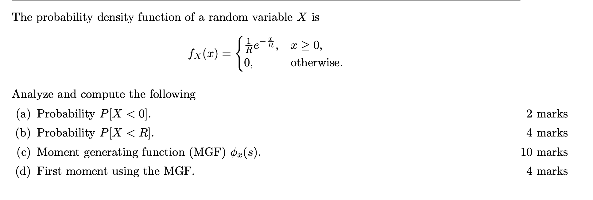 Solved The probability density function of a random variable | Chegg.com