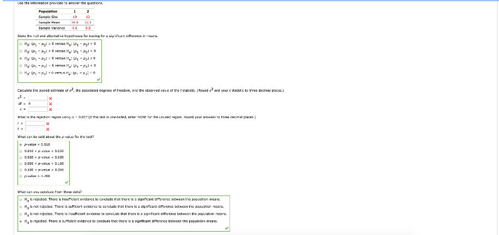 Solved Use the information provided to answer the questions, | Chegg.com