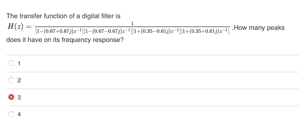 Solved The transfer function of a digital filter is H(z) | Chegg.com