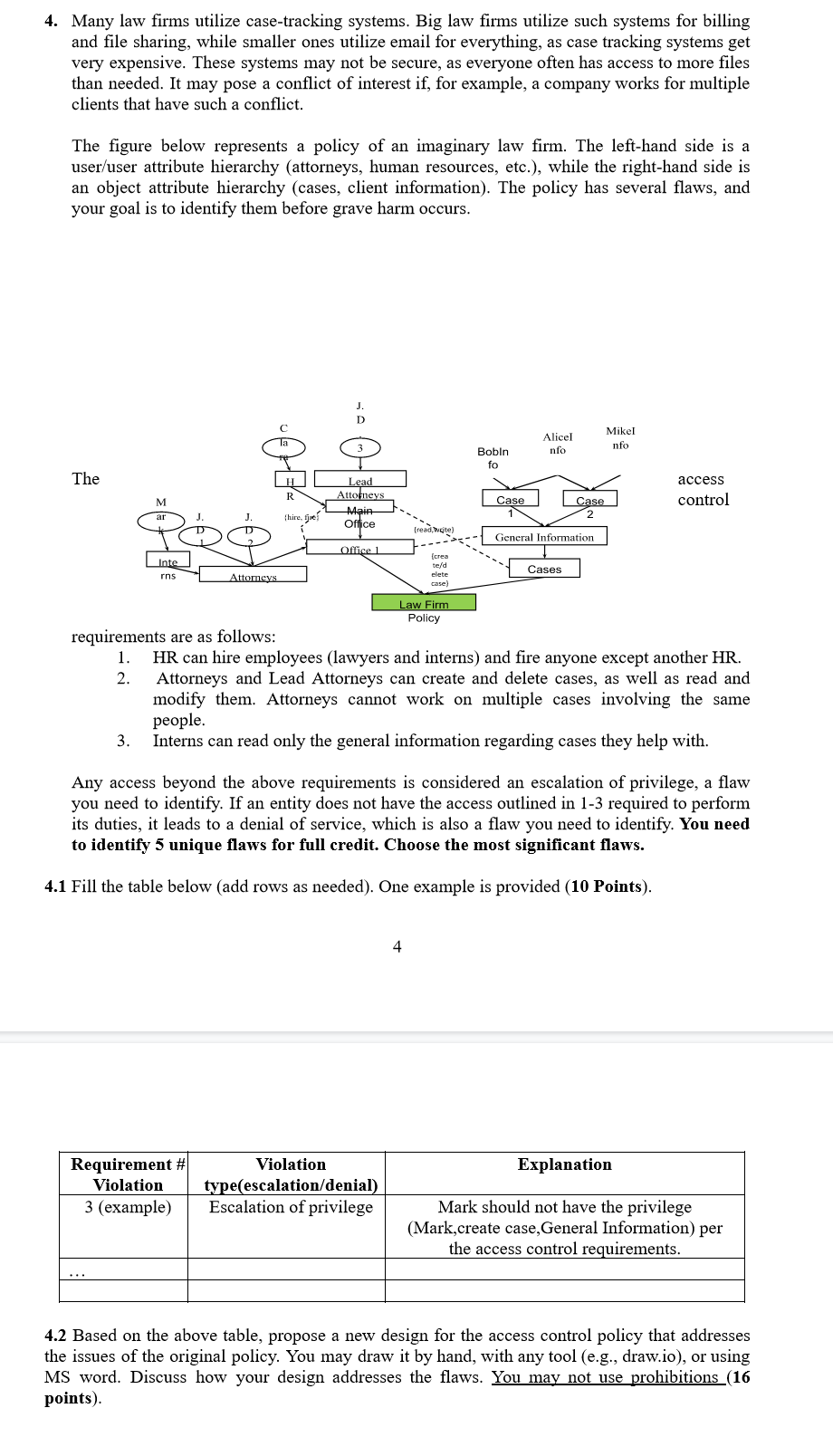Solved 4. Many law firms utilize casetracking systems. Big
