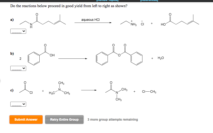 Solved Do the reactions below proceed in good yield from | Chegg.com