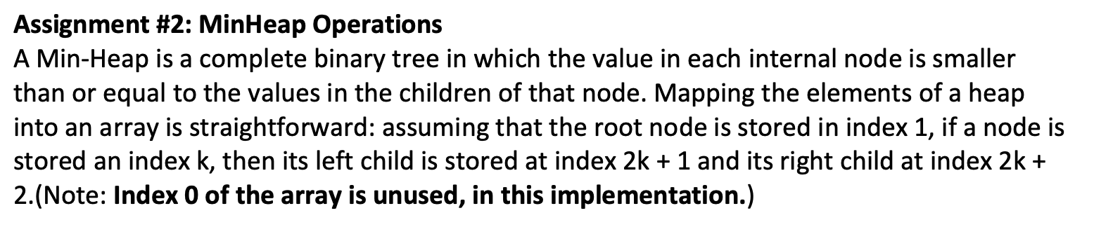 Solved 1. The Min Heap Class Write necessary code in the | Chegg.com