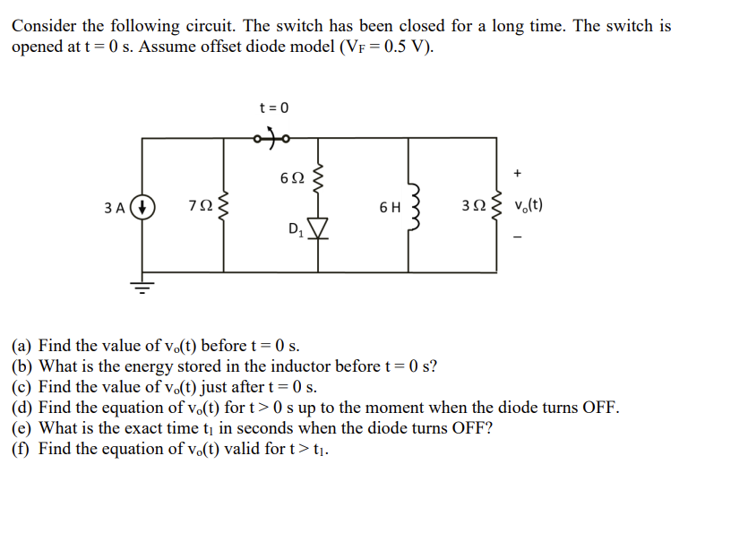 Solved In steady state, the inductor acts like a short