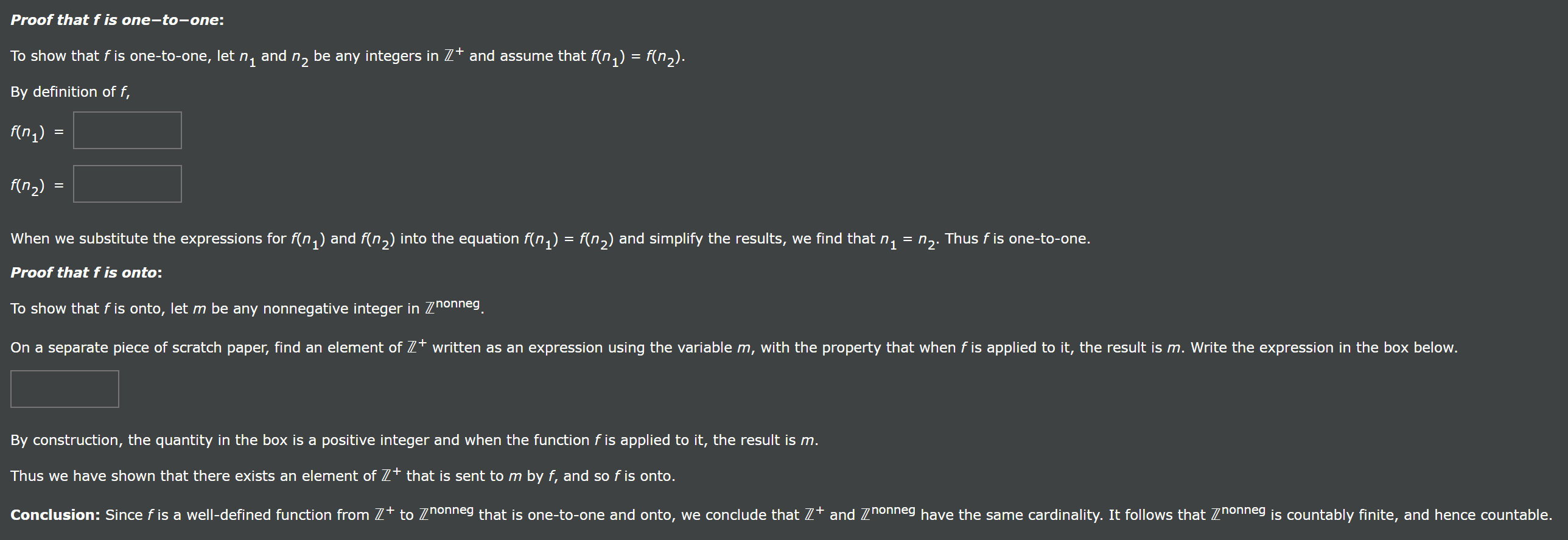 Solved Show That The Set Of All Nonnegative Integers Is | Chegg.com