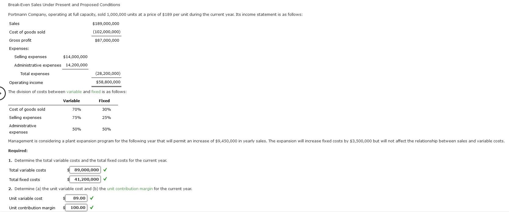 solved-break-even-sales-under-present-and-proposed-chegg