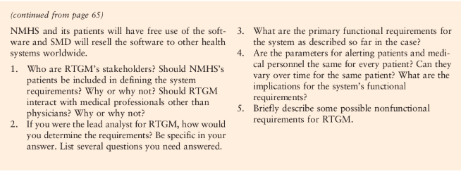 (continued from page 65) NMHS and its patients will have free use of the soft- ware and SMD will resell the software to other