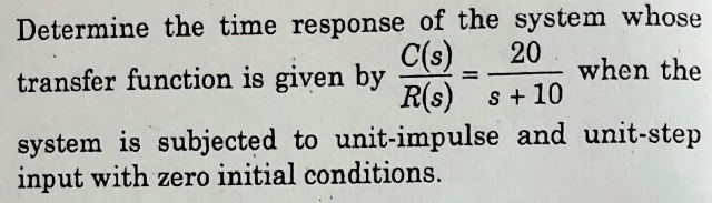 Solved Determine The Time Response Of The System | Chegg.com