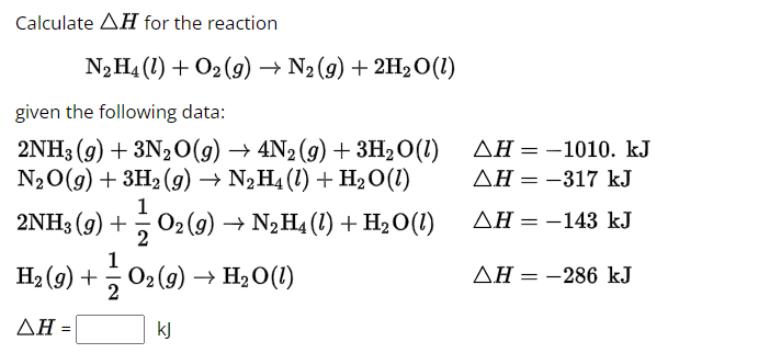 Solved Calculate ΔH for the reaction | Chegg.com