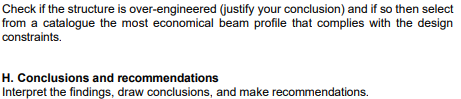 Preliminary Design And Analysis Of A Beam For Bending | Chegg.com