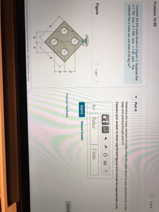 Solved Problem 10.99 3 of 4 Consider the thin plate shown in | Chegg.com