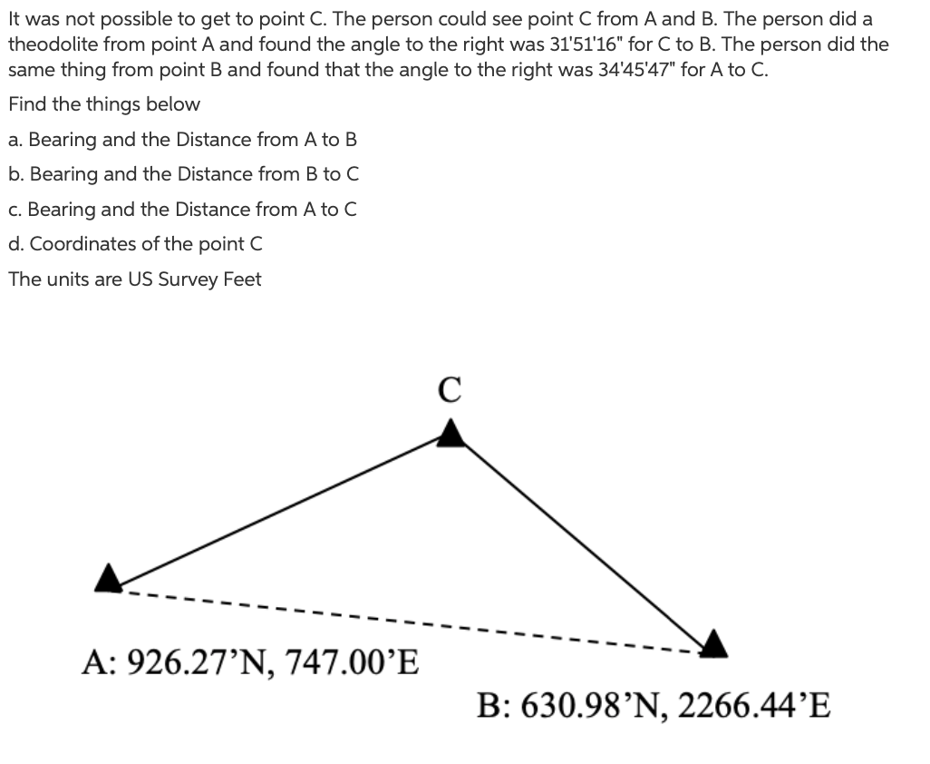 Solved It Was Not Possible To Get To Point C. The Person | Chegg.com