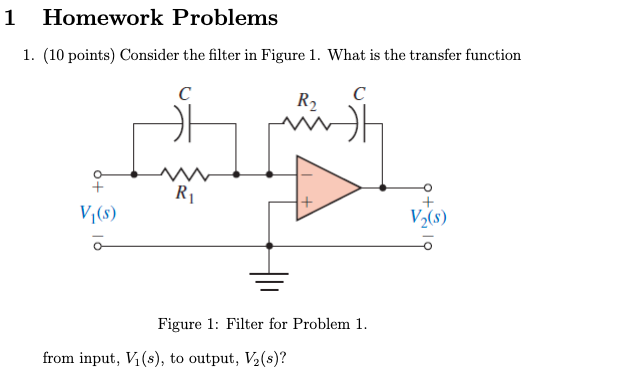 Solved 1. (10 points) Consider the filter in Figure 1. What | Chegg.com