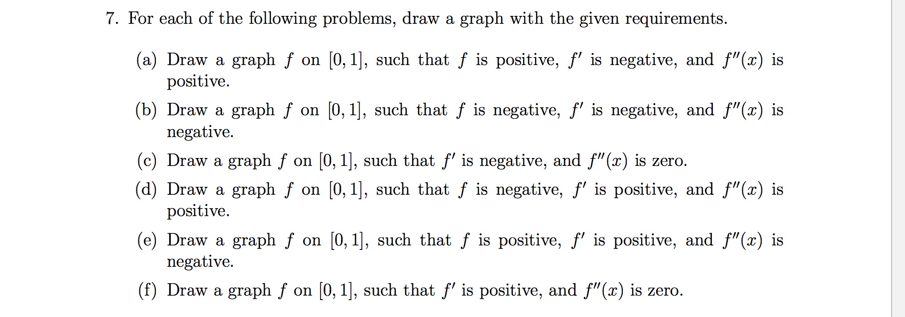 Solved 7. For each of the following problems, draw a graph | Chegg.com