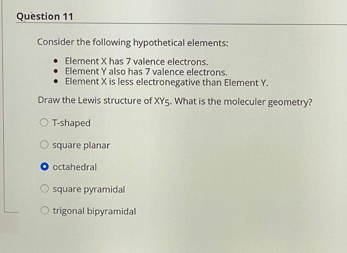 Solved Question 11 Consider the following hypothetical | Chegg.com ...