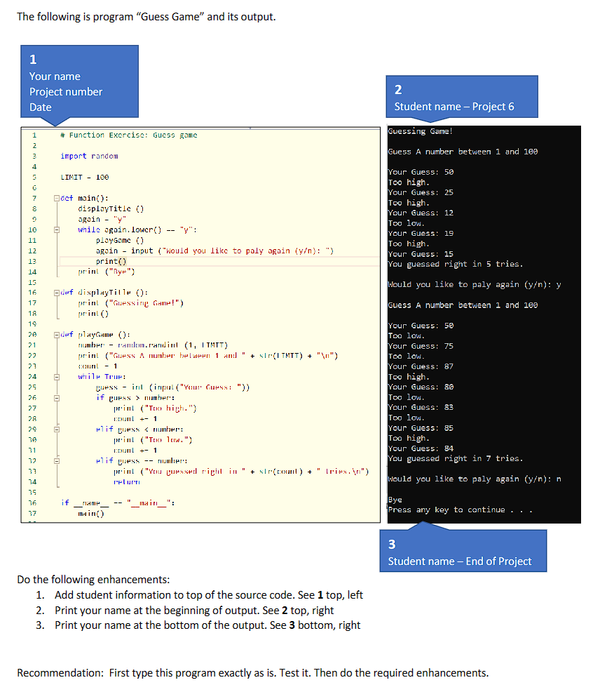 Solved The following is program 