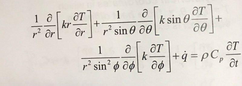 Solved 1 a hop ОТ kr ar + 1 r sin Ꮎ Ꮎ ksin o OT + де 2 p² ar | Chegg.com