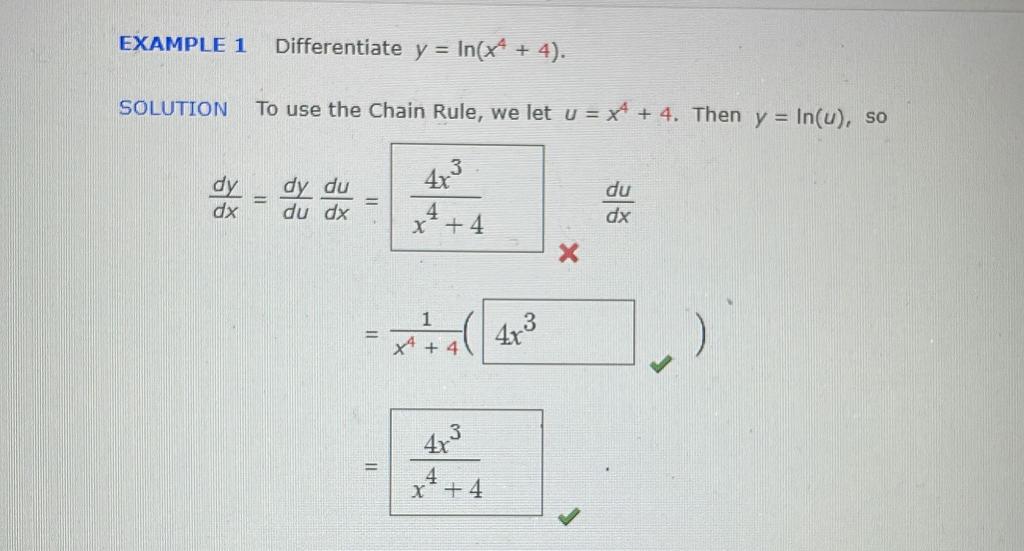 Solved Example 1 Differentiate Y Ln X4 4 Solution To Use