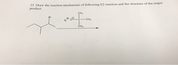 Solved Draw the reaction mechanism of following E2 reaction | Chegg.com