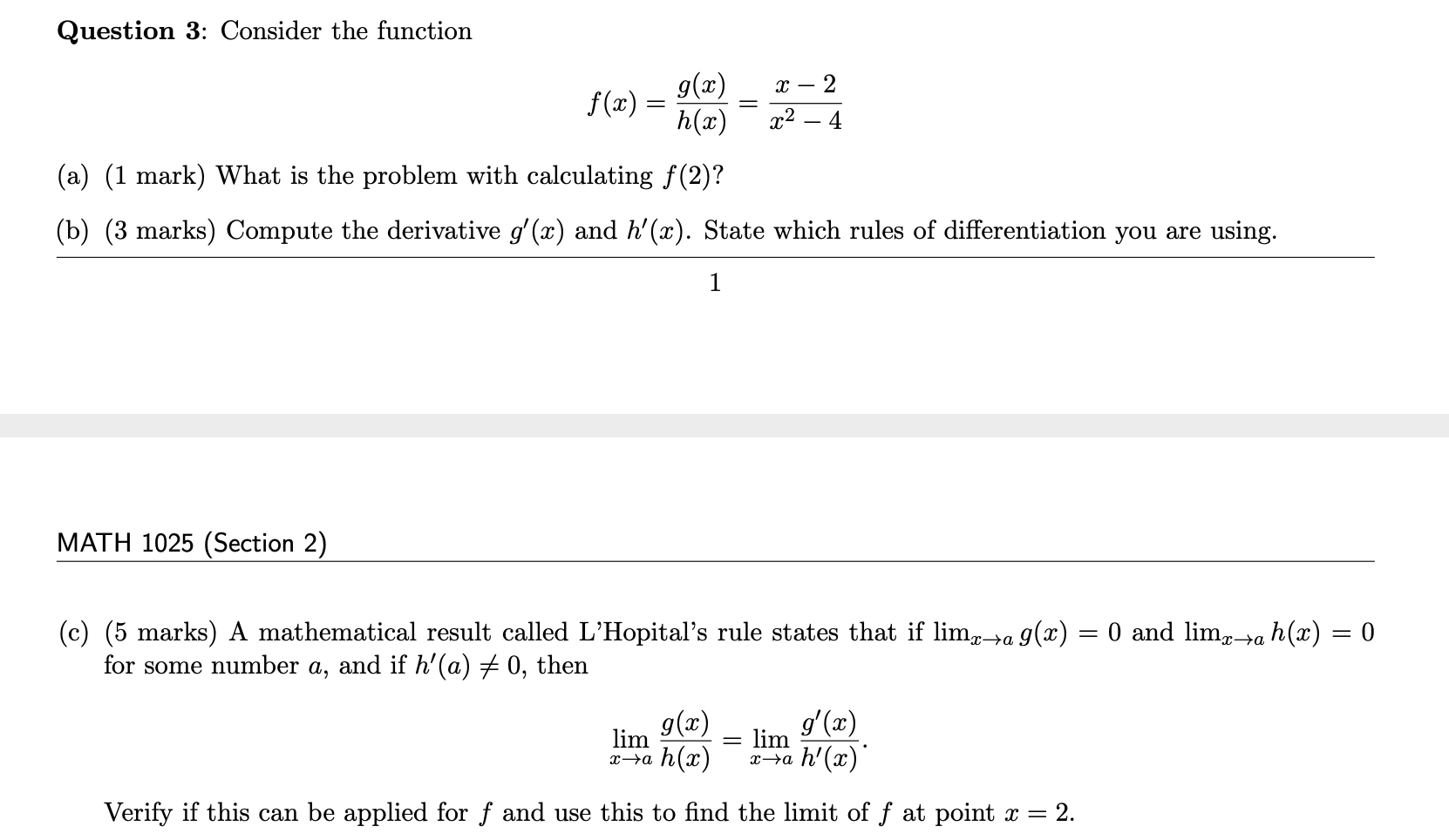 Solved Question 3 Consider The Function 2 F X G X Chegg Com