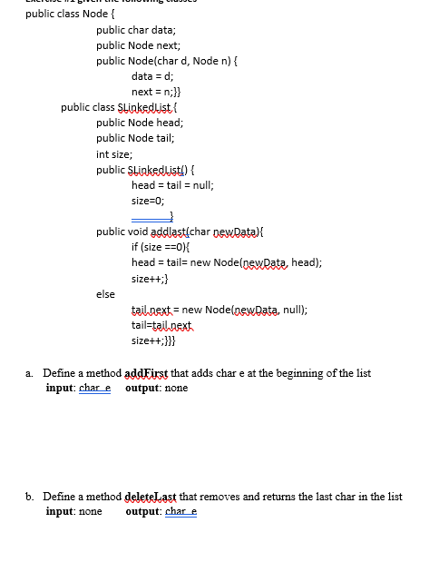 Solved public class Node {public char data;public Node | Chegg.com