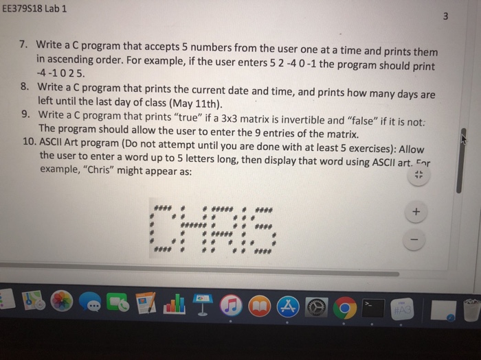 Solved EE379S18 Lab 1 Write a C program that accepts 5 | Chegg.com