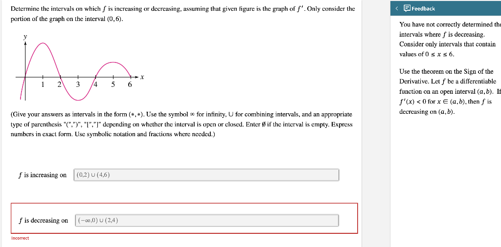 Solved Determine the intervals on which f is increasing or | Chegg.com