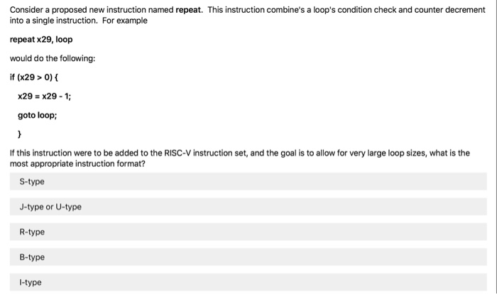 Consider a proposed new instruction named repeat. | Chegg.com