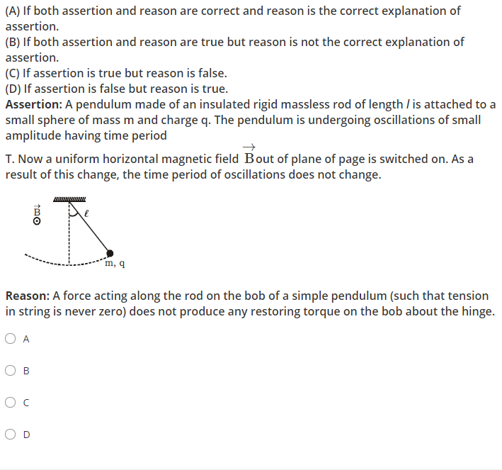 If assertion is true but reason is false.