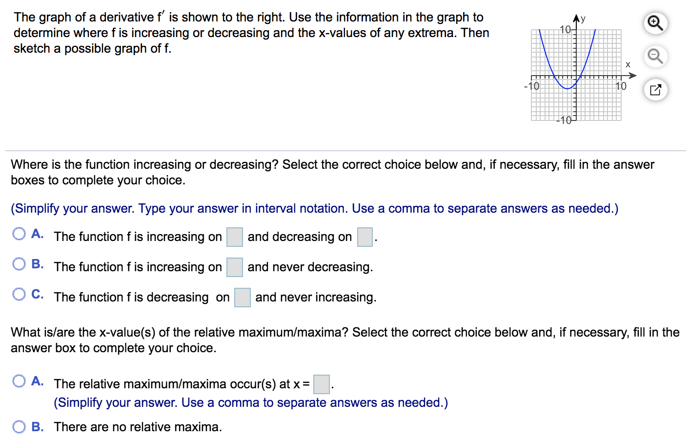 Solved The graph of a derivative f' is shown to the right. | Chegg.com