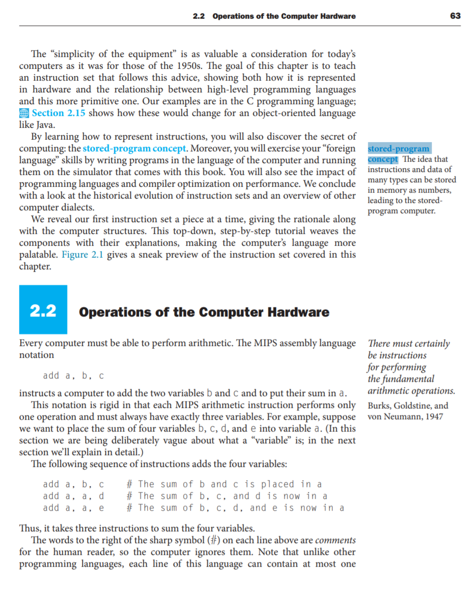 Solved Describe the storedprogram concept. Use the reading