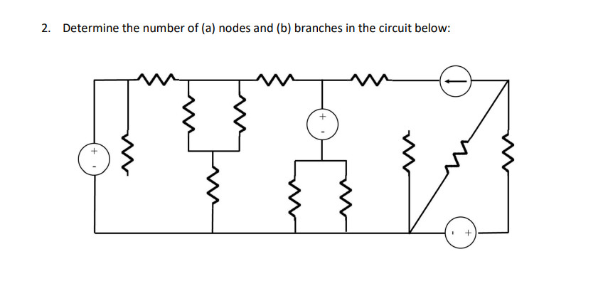 Solved 2. Determine The Number Of (a) Nodes And (b) Branches | Chegg.com