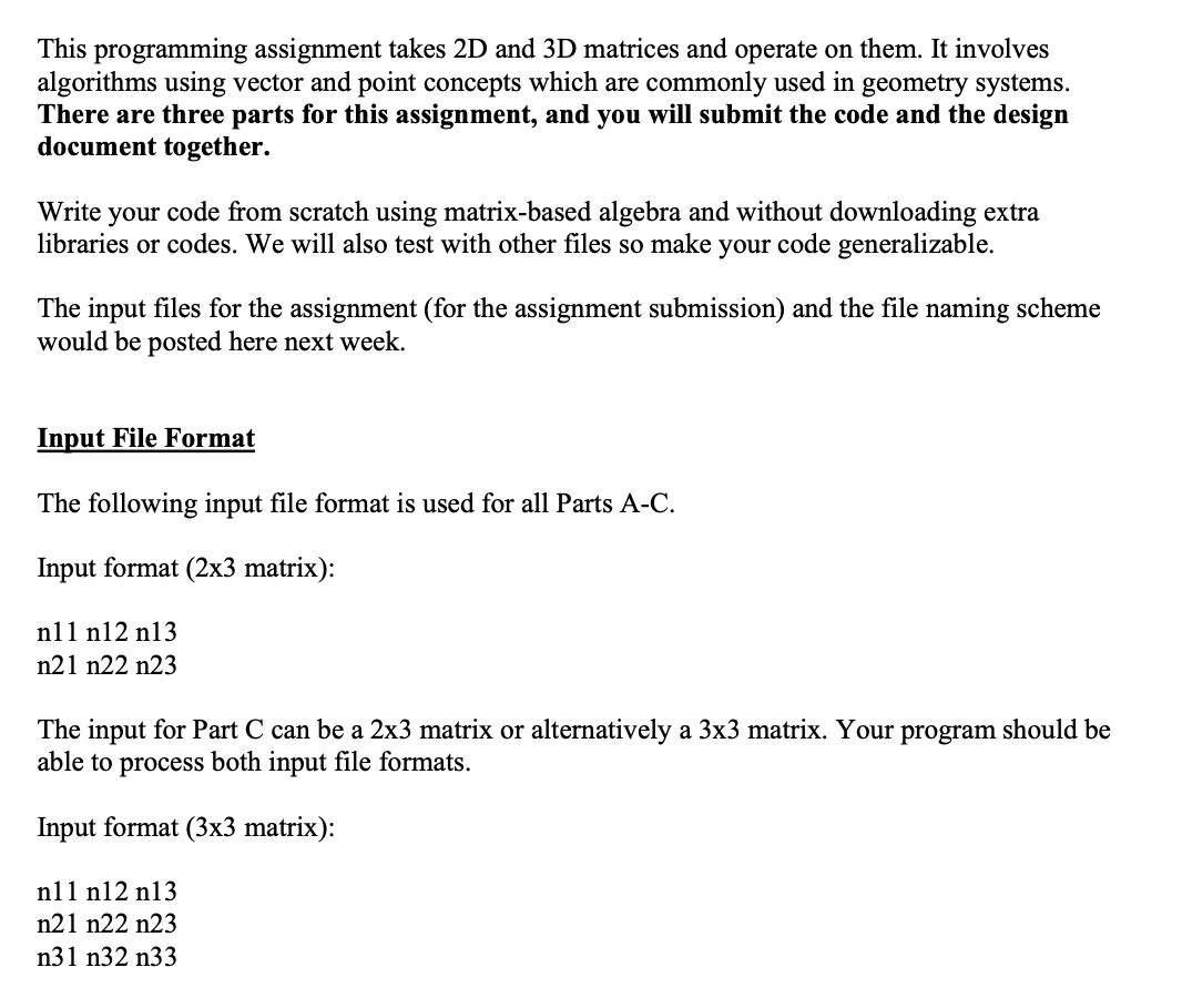 Preferably coded in C#. This programming assignment | Chegg.com