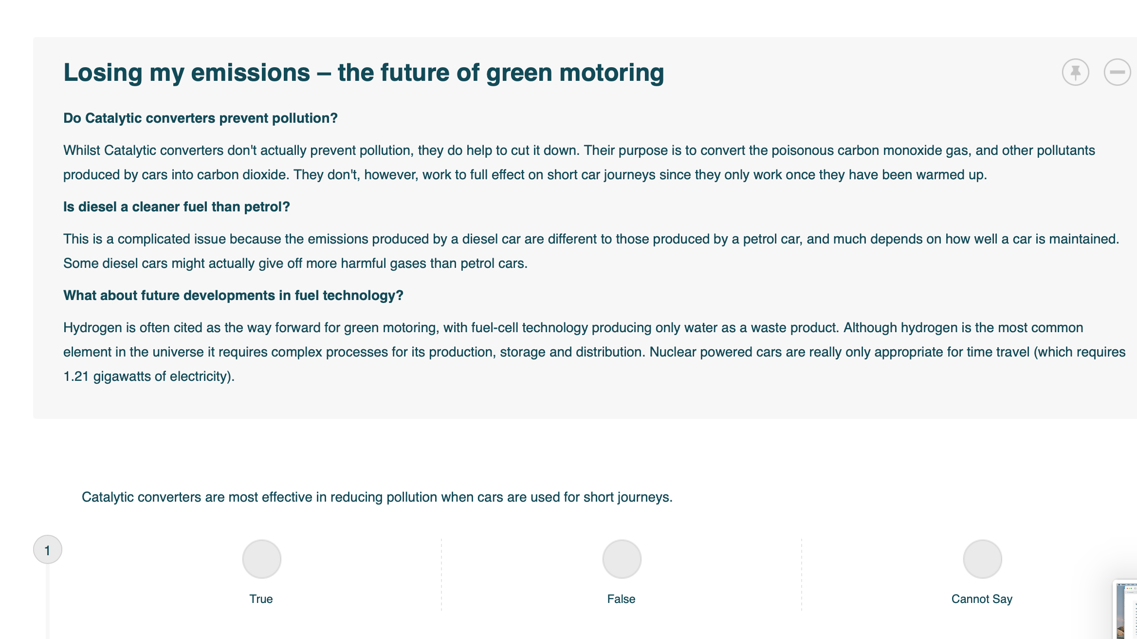 Solved Catalytic converters are most effective in reducing
