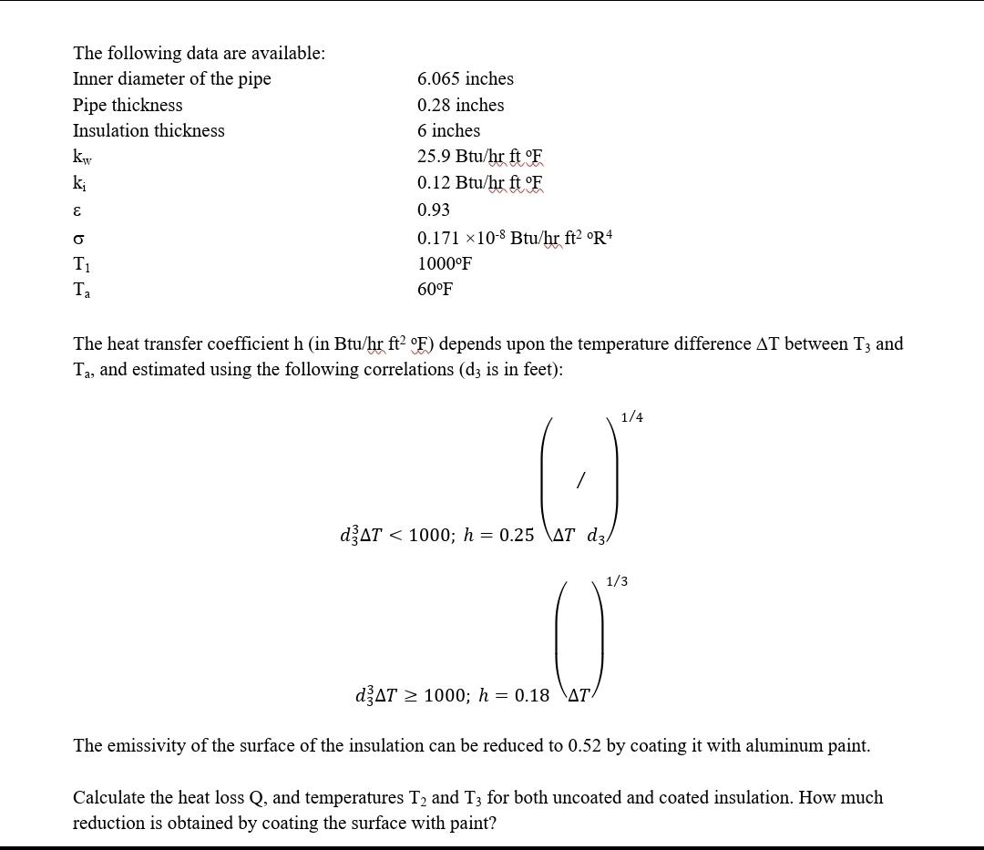 Solved 6. (20 pts) A fluid flowing in a pipe loses heat due | Chegg.com
