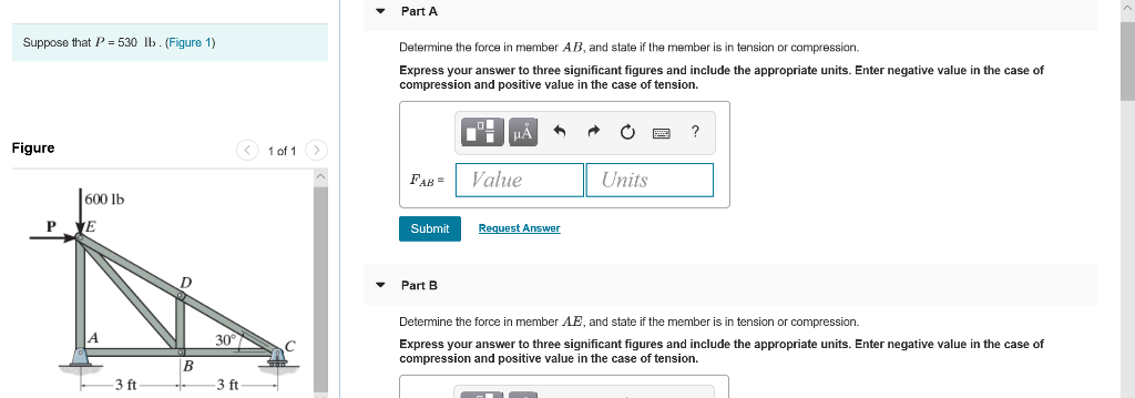 Solved Part G Determine the force in member DE, and state if | Chegg.com