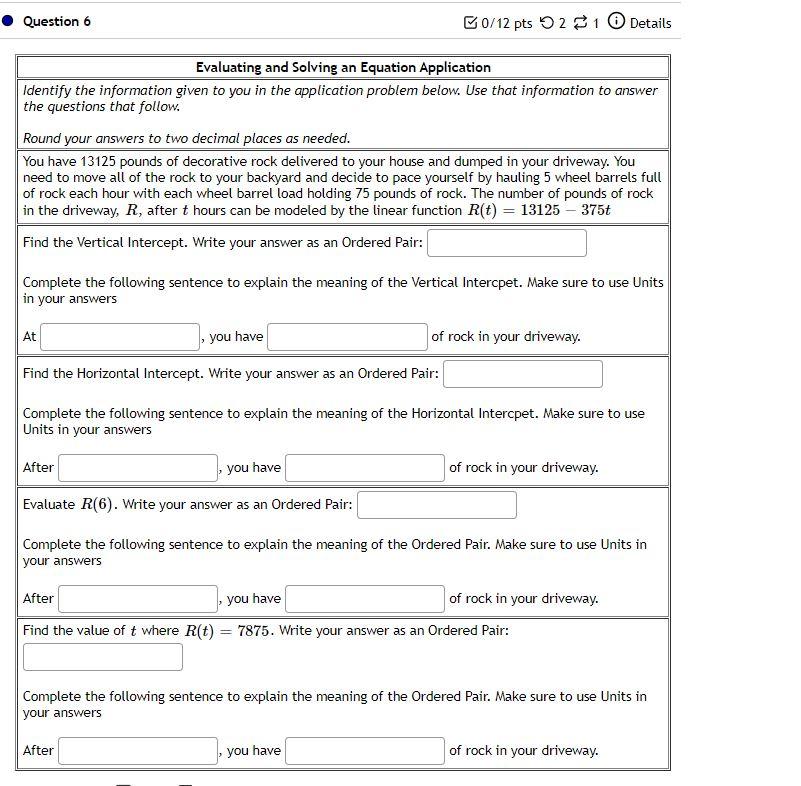 Solved Question 6 0/12 pts 5 21 Details Evaluating and